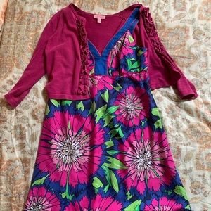 Lily Pulitzer dress WITH cardigan!